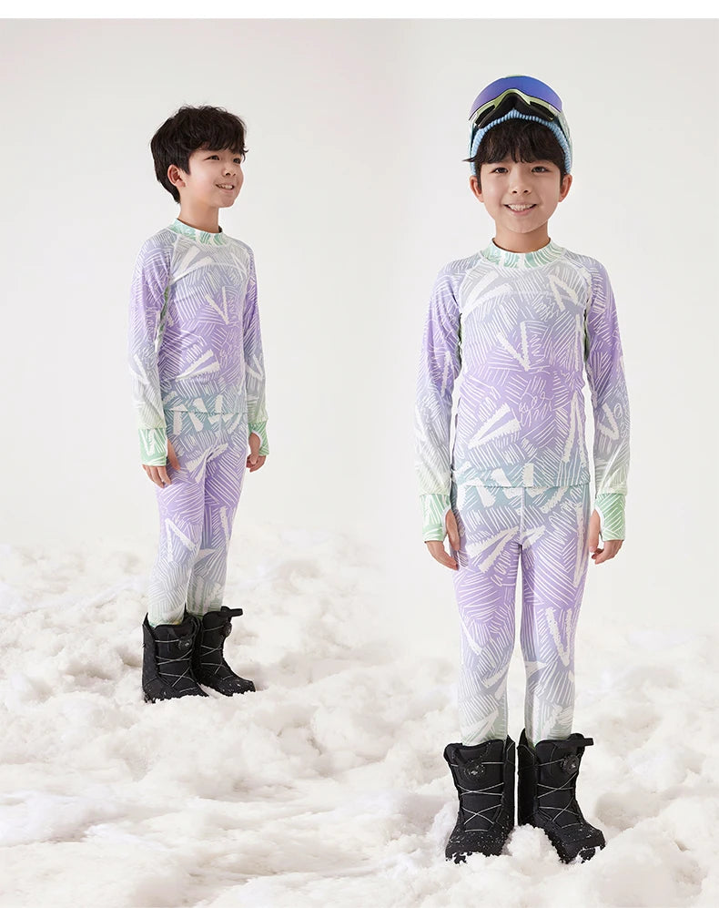 Conjunto Térmico Infantil Ultra Suave: Camada Base de Secagem Rápida