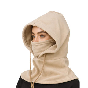 Gorro Térmico de Inverno com Protetor Facial e Cachecol Integrado – Fleece Corta-Vento