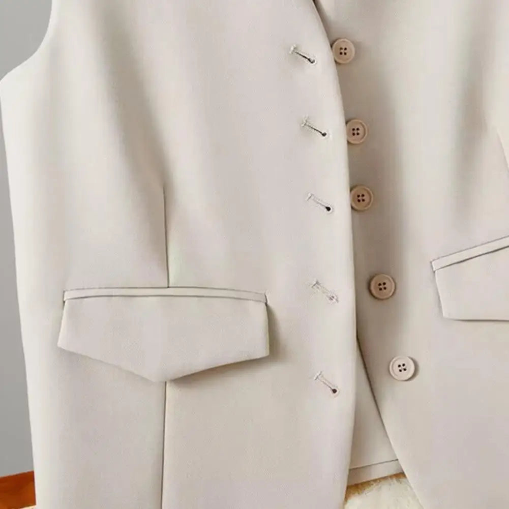 Colete Com detalhe Bolso Alfaiataria