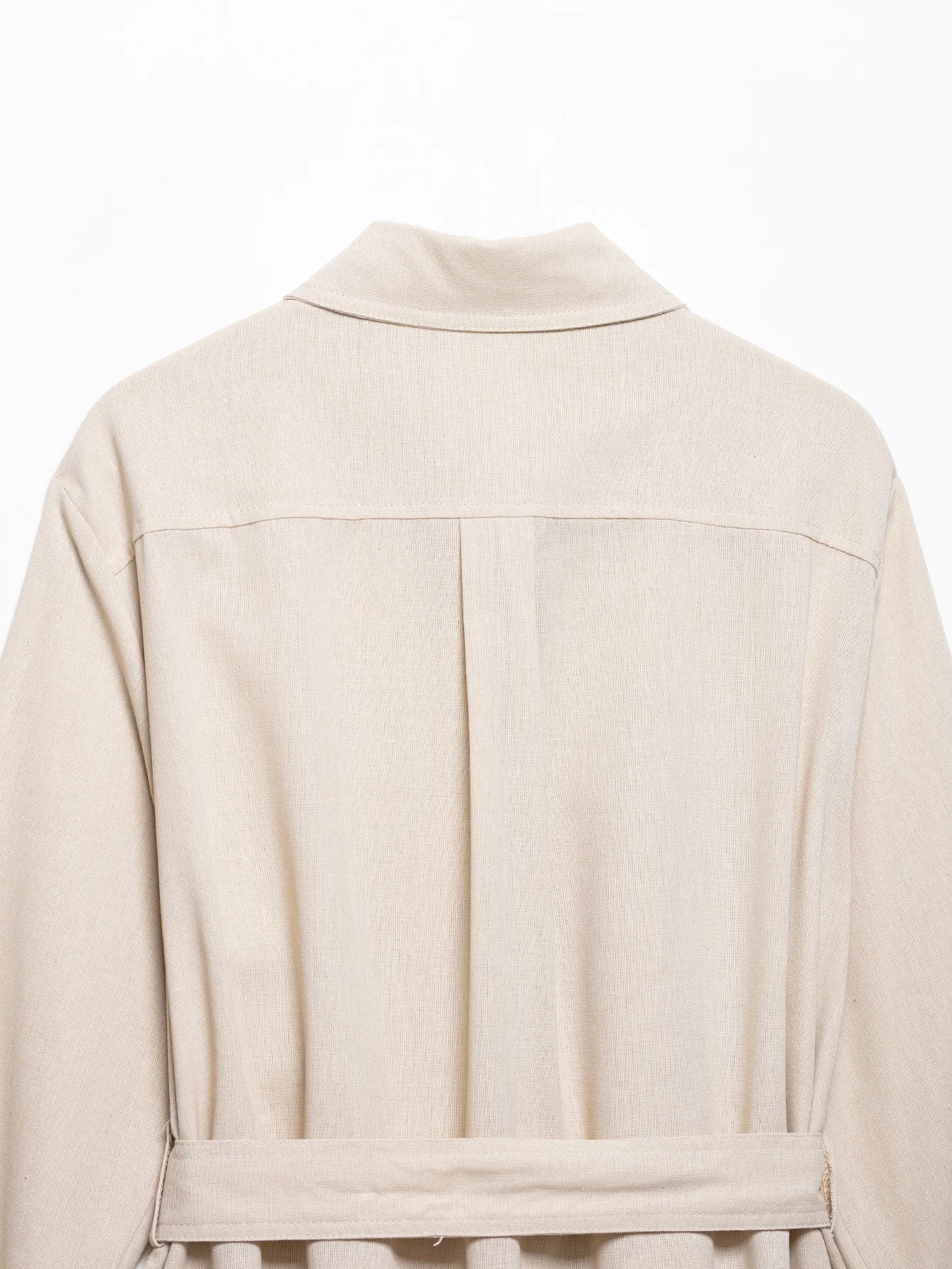 Conjunto Casual Feminino com Cinto, Camisa de Linho e Calça