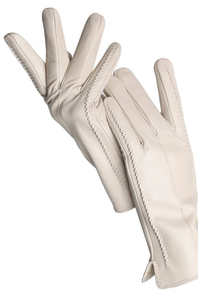 Luvas Femininas em Pelica (Couro de Ovelha) com Forro Aveludado e Toque para Tela – Elegância de Inverno