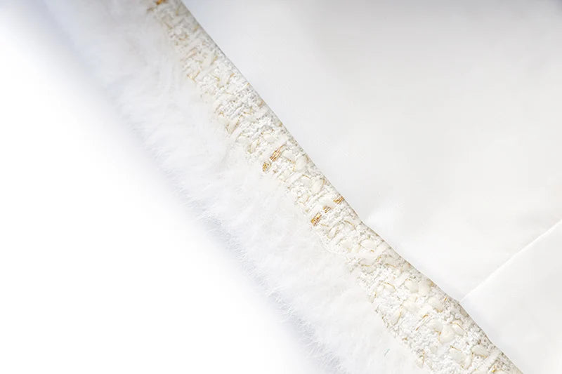 Blazer Tweed Com Cinto - Elegante