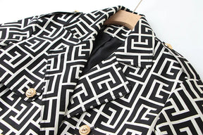 Trench Coat Luxo Tecido Estruturado - Monograma