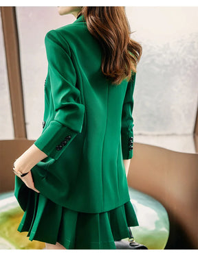 Conjunto Blazer e Saia plissada - Alfaiataria