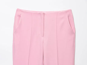 Colete Sem Mangas com Saia Curta ou Calça Flare, Estilo Moderno e Minimalista