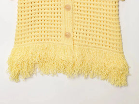 Conjunto em Tricô Vazado – Saia Mini + Camisa