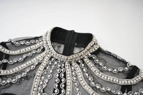 Vestido Longo - Luxo, com Bordado Feito à Mão e Saia em Camadas de Tule