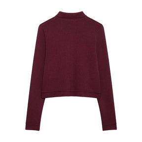 Conjunto Luxo Vermelho em Malha de Alta Densidade – Cardigã e Saia