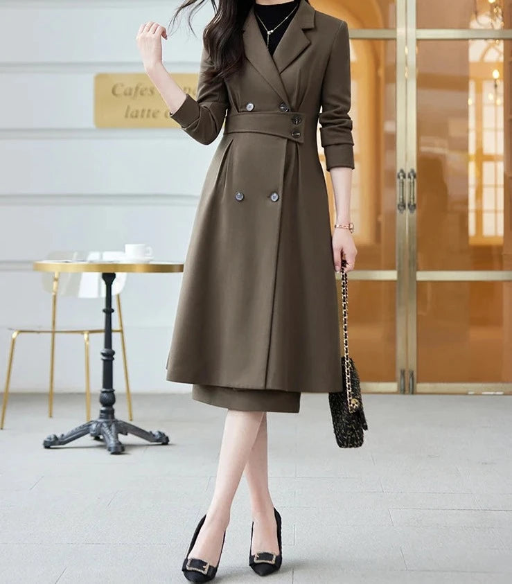 Conjunto Alfaiataria Sobretudo e saia - Alta costura