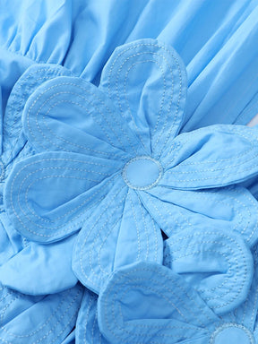 Vestido midi com flor - fluido novidade