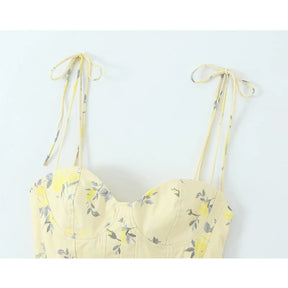 Corset Alta Costura com Estampa Floral