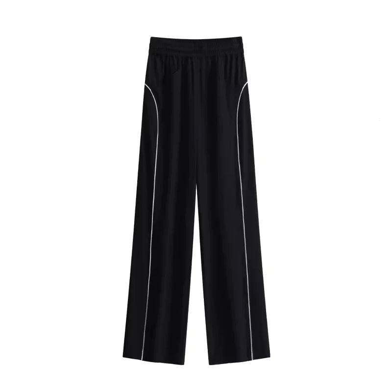 Conjunto Esportivo 2 Peças – Jaqueta de Manga Longa e Calça Pantalona Conforto Total