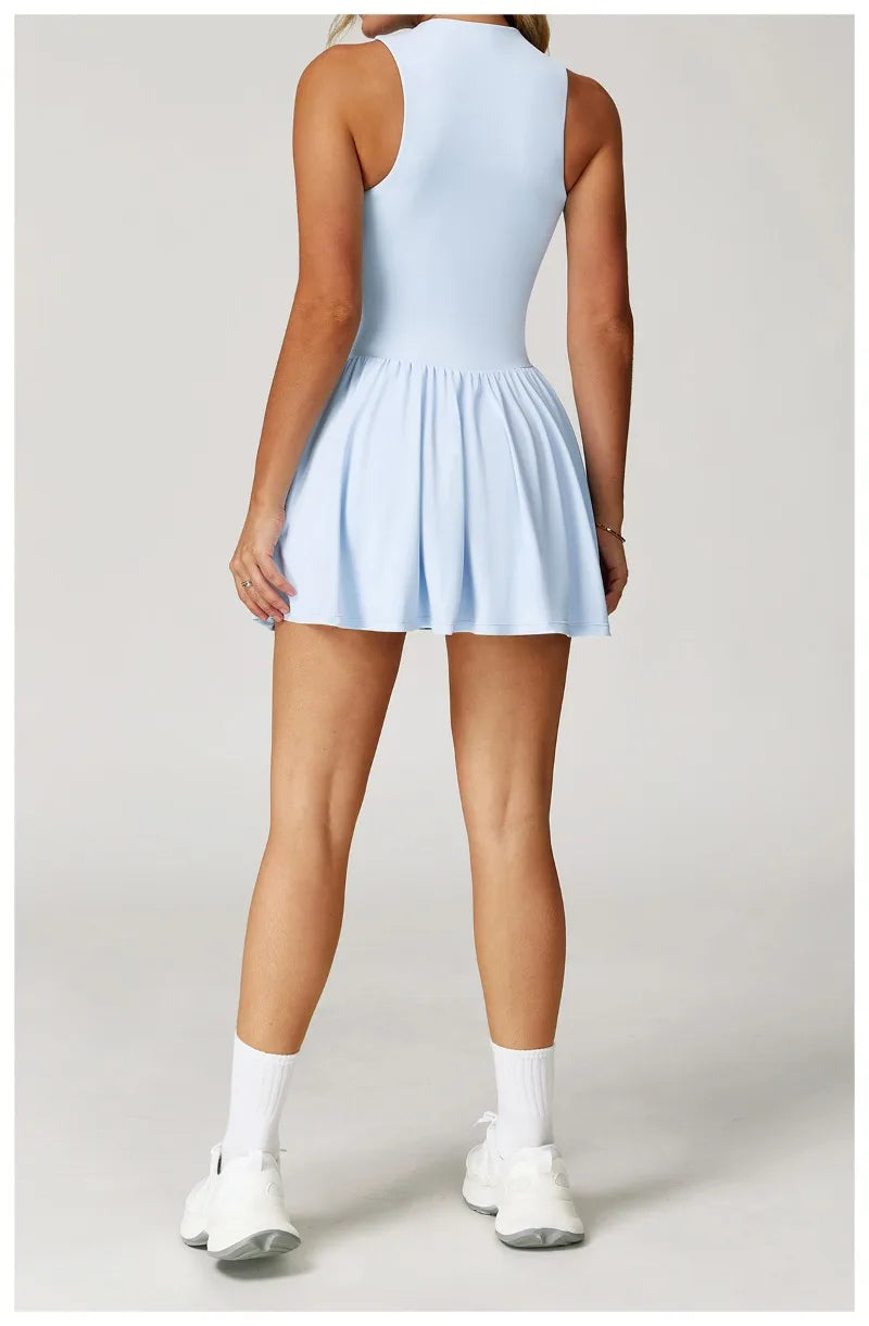 Vestido Esportivo com Saia Integrada – Conforto, Antiamassado e Secagem Rápida