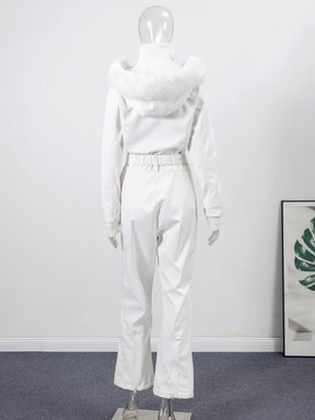 Macacão Feminino Elegante, Proteção Impermeável e Design de Inverno