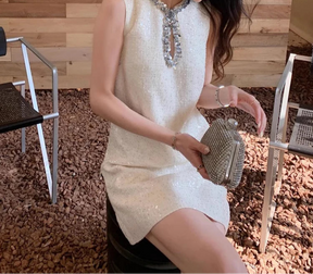 Vestido Luxo Bordado - Novidade