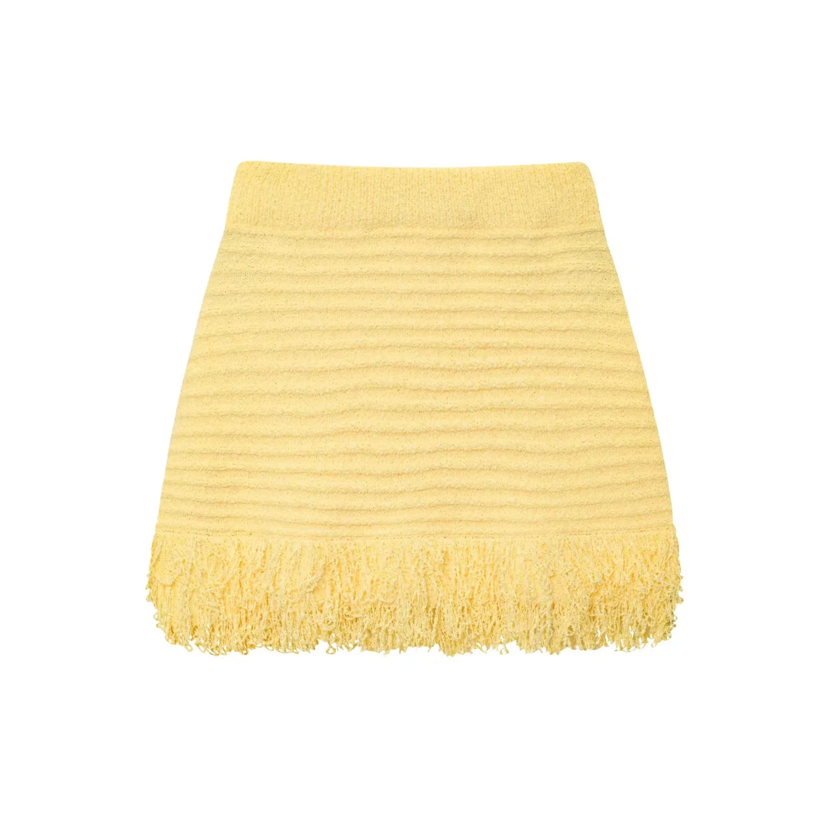 Conjunto em Tricô Vazado – Saia Mini + Camisa