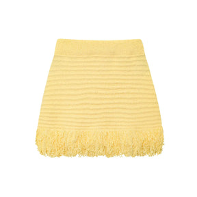 Conjunto em Tricô Vazado – Saia Mini + Camisa