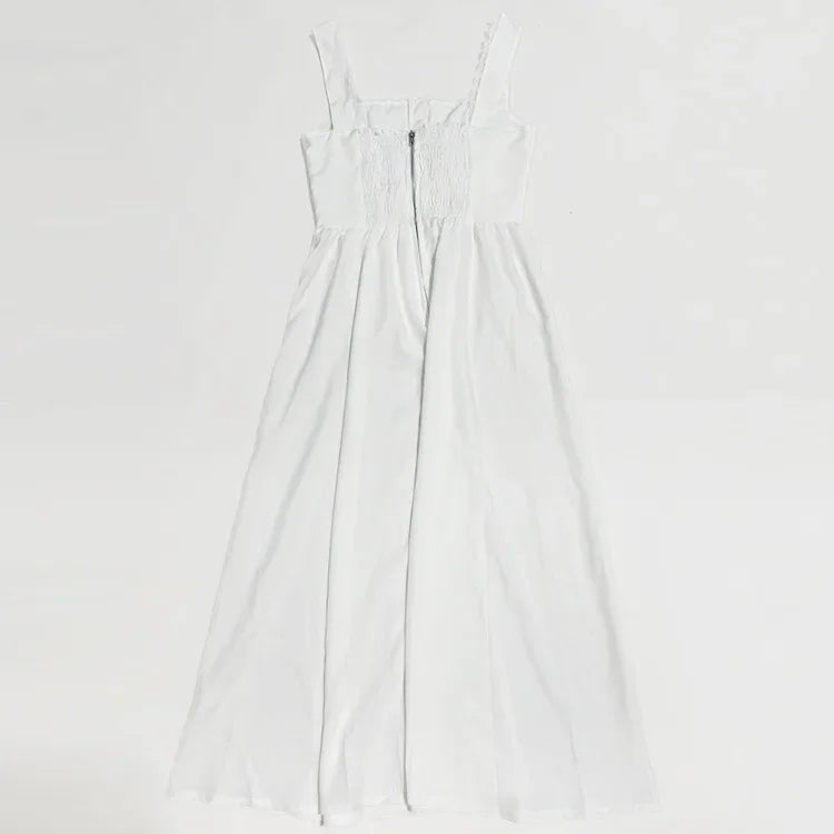 Vestido Elegante de Verão com Decote Quadrado - Leveza e Sofisticação