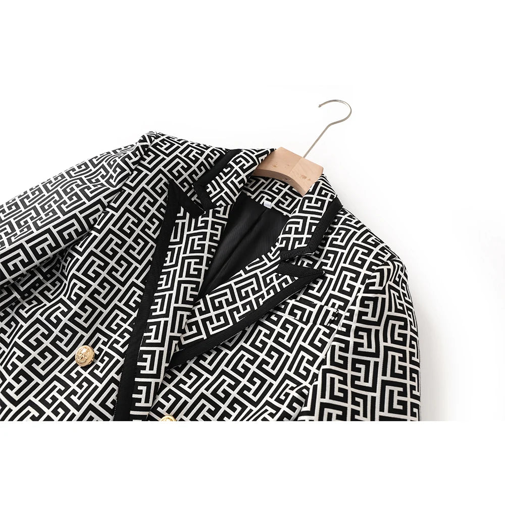 Blazer Com monograma alongado