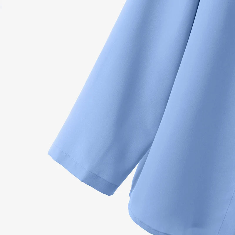 Conjunto Casual – Camisa de Manga Longa e Shorts de Cintura Alta