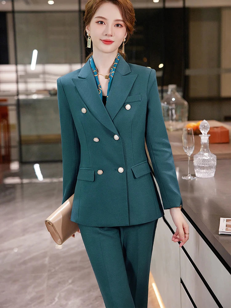 Conjunto elegante Blazer e calça alfaiataria