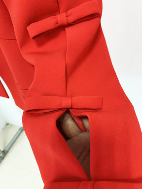 Blazer com Laço e Detalhes na Manga