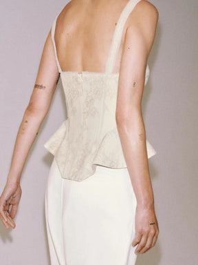 Corset Detalhes em Renda e Sustentação Interna