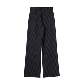 Calça de Alfaiataria Listrada – Cintura Alta e Silhueta Wide Leg Elegante