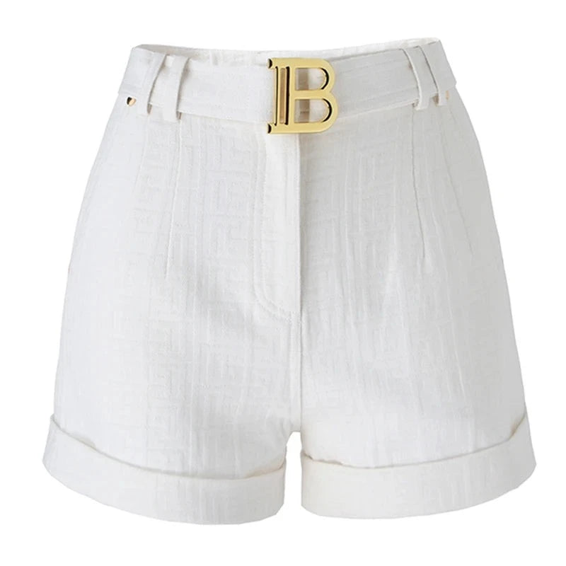Shorts Alfaiataria com cinto B - Novidade