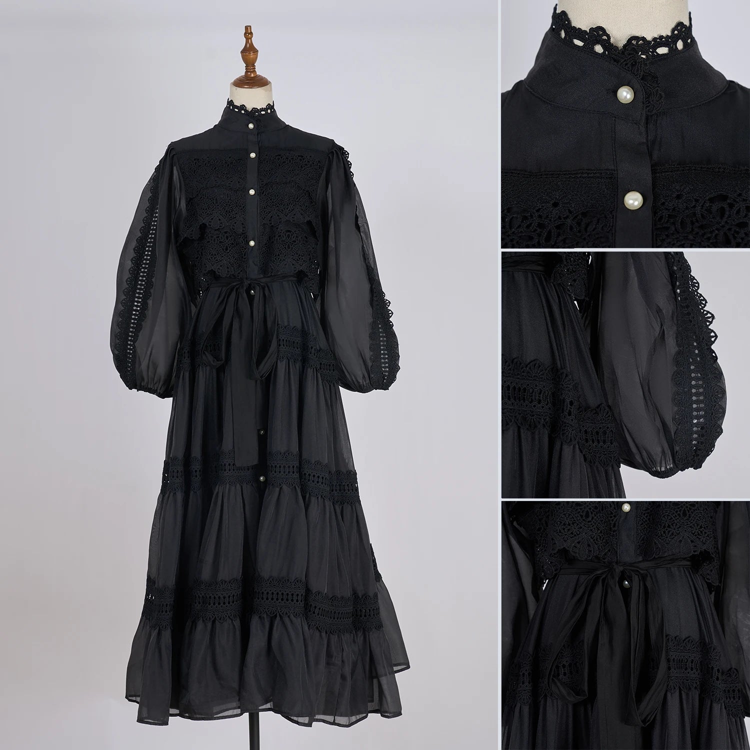 Vestido Lumière – Edição Exclusiva com Renda Bordada