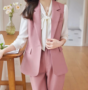 Conjunto Três Peças - Camisa, Colete e Blazer