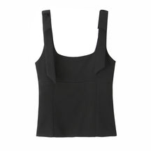 Colete Decote Quadrado com Laço, Modelagem Ajustada e Top Interno