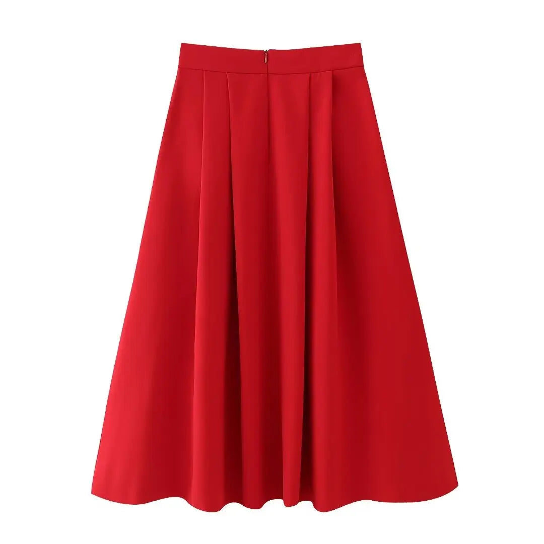 Saia Midi Alfaiataria elegante