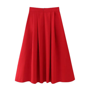 Saia Midi Alfaiataria elegante