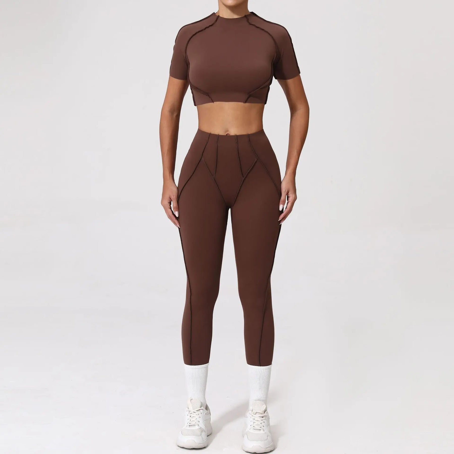 Conjunto Fitness Feminino – Legging + Blusa Manga curta | Conforto, Elasticidade e Performance