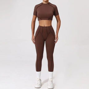 Conjunto Fitness Feminino – Legging + Blusa Manga curta | Conforto, Elasticidade e Performance