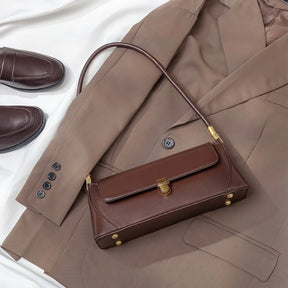 Bolsa de Ombro – Couro Ecológico, Estilo Luxo, Pequena e Elegante, Modelo Underarm/Clutch