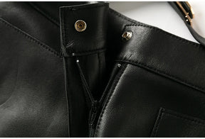 Shorts Couro Legitimo - Com Cinto