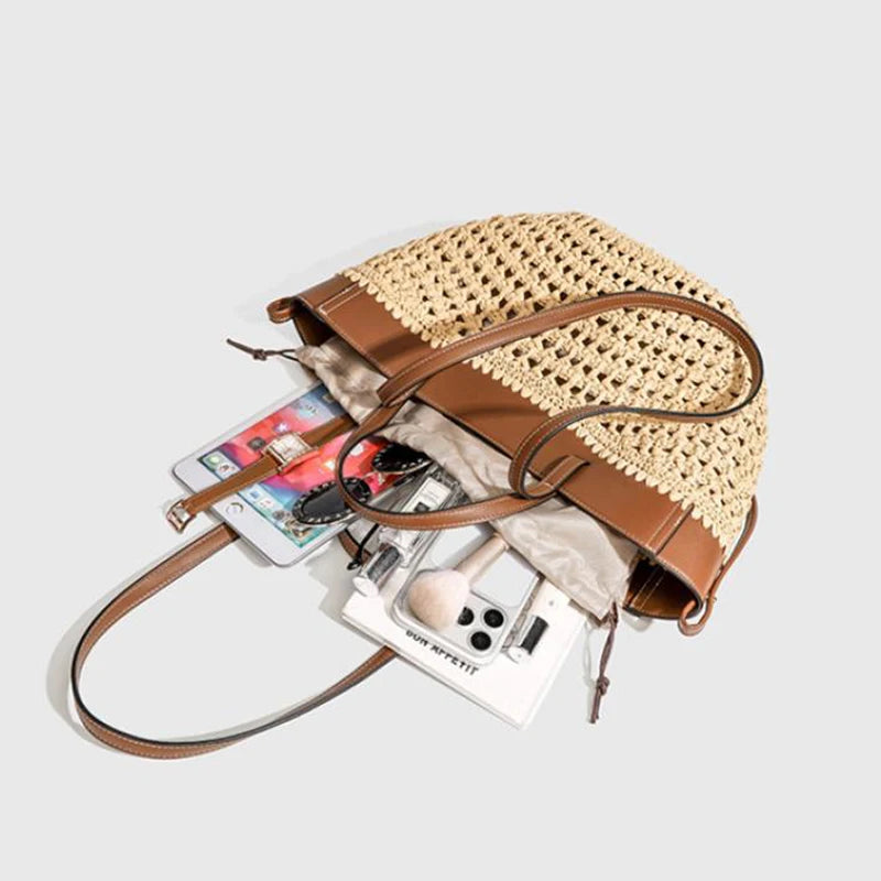 Bolsa Palha Trançada - Elegância e Sofisticação