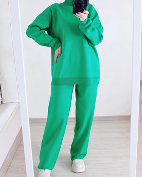 Conjunto Blusa e Calça Tricô  - Inverno