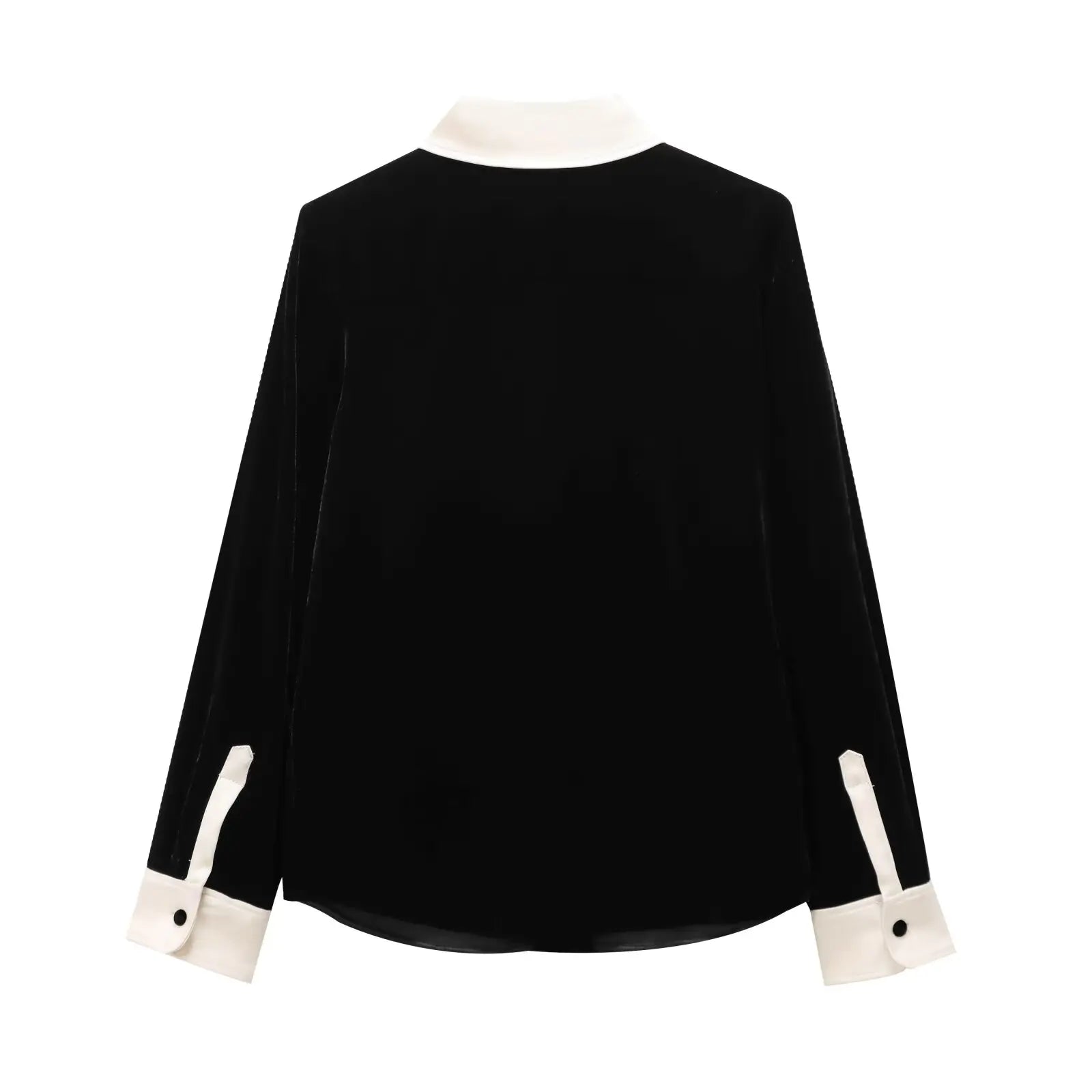 Conjunto em Veludo com Camisa de Manga Longa e Calça – Design Elegante com Detalhes Laterais