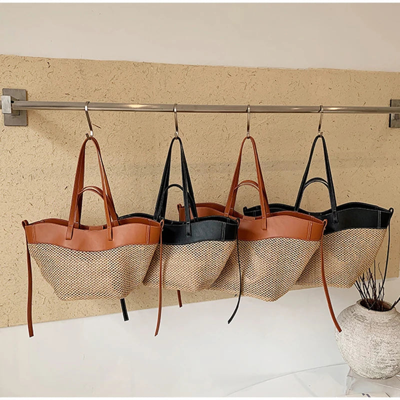 Bolsa Palha Trançada - Elegância e Sofisticação
