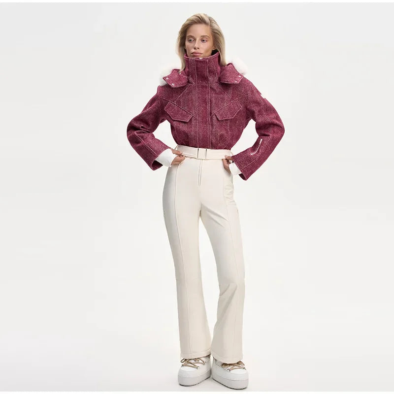 Macacão Feminino de Inverno em Lã com Design Estruturado e Zíper Frontal – Elegância Contemporânea