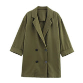 Conjunto Alfaiataria Moderna – Blazer com Botões Duplos e Calça Wide Leg