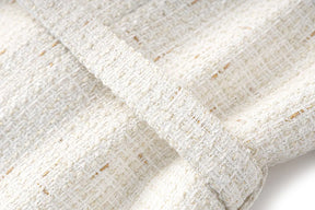 Blazer Tweed Com Cinto - Elegante