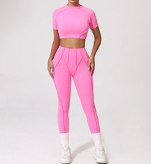 Conjunto Fitness Feminino – Legging + Blusa Manga curta | Conforto, Elasticidade e Performance