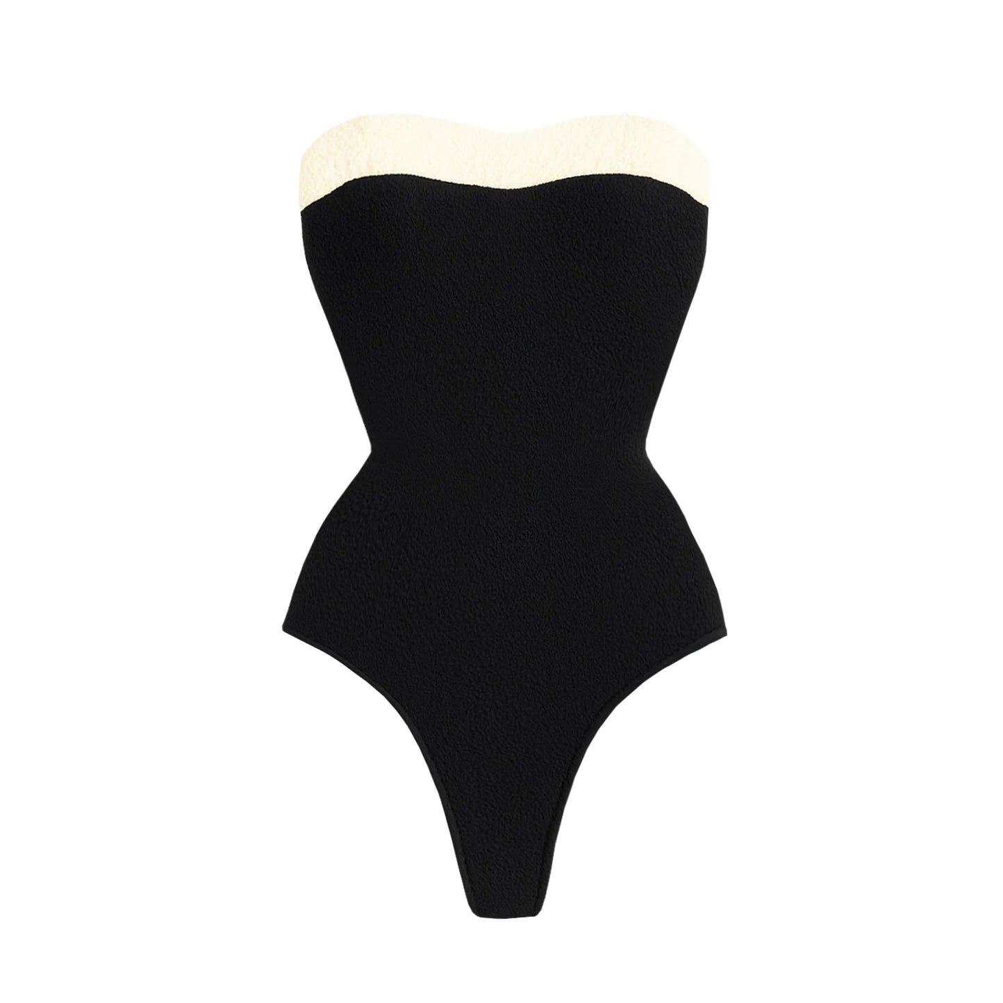 Conjunto de Biquíni Tomara que Caia Bicolor Preto e Branco