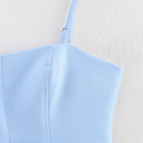 Conjunto Feminino Elegante – Top Tomara-Que-Caia Ajustado + Saia Curta