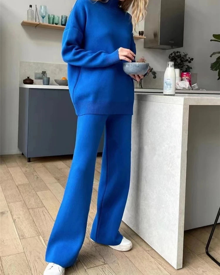 Conjunto Blusa e Calça Tricô  - Inverno