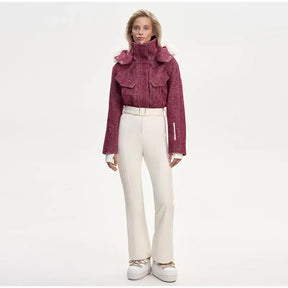 Macacão Feminino de Inverno em Lã com Design Estruturado e Zíper Frontal – Elegância Contemporânea